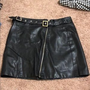 Faux leather skirt